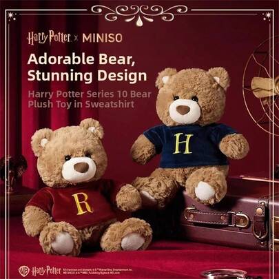 MINISO Harry Potter Seria Nr. 10 Hanorac Ursul Gifford Păpușă de pluș Drăguț Desen animat Anime Jucărie de pluș Acasă Cameră Canapea Decorare Festival Cadou de ziua de naștere 26cm/10.23 inch