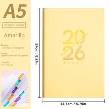 2025-2026 年每周和每月计划笔记本，8*6 英寸，204 页，螺旋装订每日计划整理器，提高工作效率，适合返校和办公室 - A5 - 查看 34