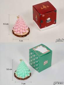 1 pièce Bougeoir en forme d'arbre de Noël, bougie à la cire de soja artisanale et aromatique en bois, convient pour la décoration de la maison, la salle à manger, les fêtes d'anniversaire, les vacances et la salle de bain. Excellent cadeau de Noël pour la famille et les amis, améliore l'atmosphère de Noël pour toutes les saisons