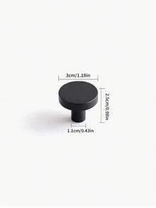 6pcs Modern Matte Black And Gold Cabinet Knobs - Aluminum T-Bar And Single Hole Drawer Pulls, Suitable For Kitchen And Bathroom - Stylish Home Decor Hardware, Kitchen Hardware | Elegant Hardware | Durable Construction, Kitchen Cabinet Knobs And Pulls - Black - View 5