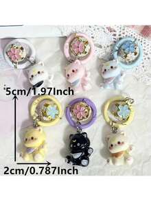 Keychain Student Backpack Cute Pendant Girl Bag Accessories - 黑色 - 查看 3