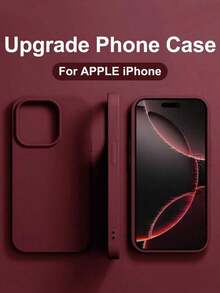 VRNOEI Compatible With IPhone 17 Pro Max Case Upgrade Phone Case Compatible With IPhone 16 11 12 13 14 15 Pro Max Plus 17 Air Cases Shockproof Back Cover Accessoriesfunda Para Phone,Apple16,Cover De Phone,Cell Phone Case,Funda Para Apple 17 Pro - 酒紅色 - 查看 1