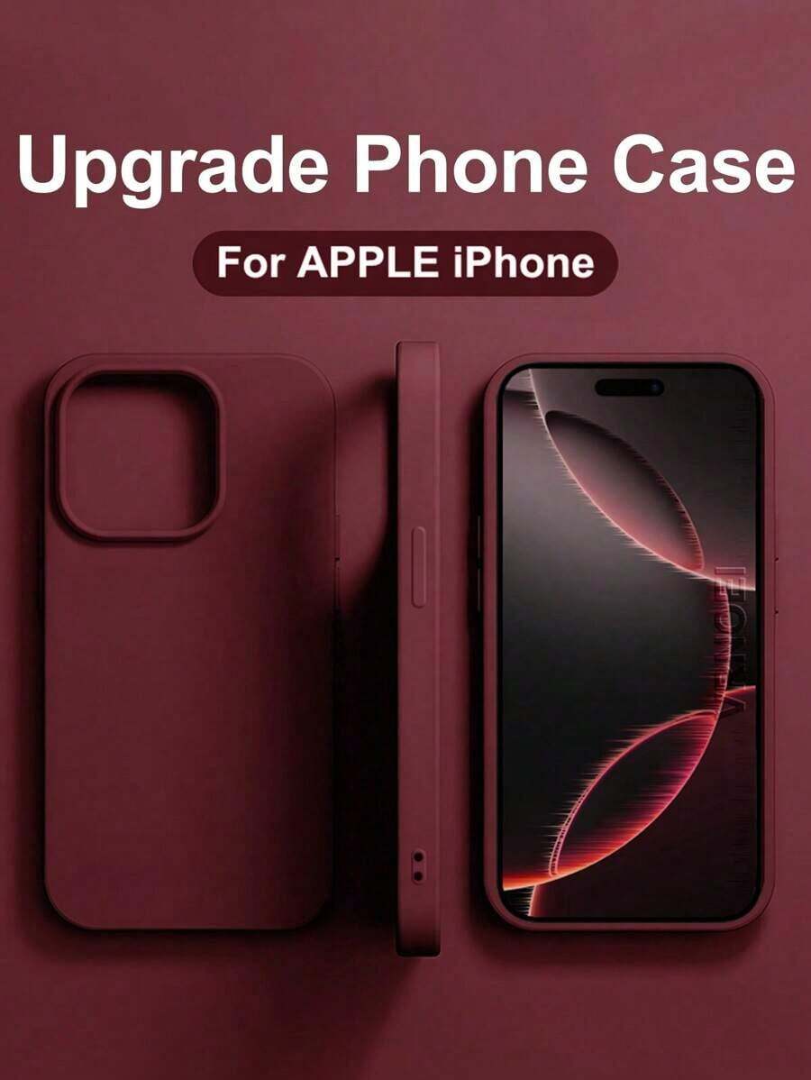 VRNOEI Compatible With IPhone 17 Pro Max Case Upgrade Phone Case Compatible With IPhone 16 11 12 13 14 15 Pro Max Plus 17 Air Cases Shockproof Back Cover Accessoriesfunda Para Phone,Apple16,Cover De Phone,Cell Phone Case,Funda Para Apple 17 Pro - 酒紅色 - 查看 1