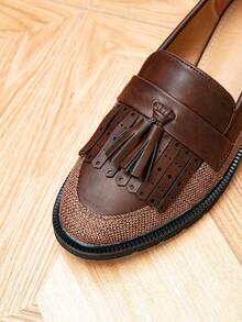 Mocasines planos casuales de mujer con decoración de flecos, otoño/invierno - Multicolor - Ver 7