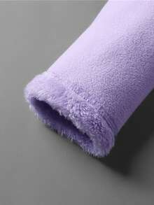 Áo khoác nỉ nữ ngoài trời, áo khoác lông cừu màu trơn cho mùa thu/đông, trượt tuyết. - Màu tím  Violet - Xem 8