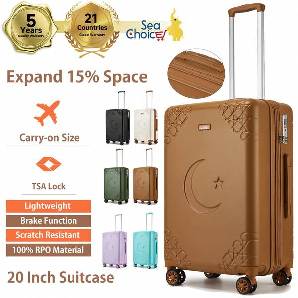 Maleta rígida Sea Choice, maleta de viaje expandible con ruedas, maleta ligera, maleta con ruedas, equipaje de mano de tamaño mediano