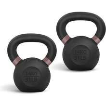 Powder Coated Cast Iron Kettlebell Strength Training Kettlebells Weight Set For Full Body Workout, Home Gym - F - Brown - 14 KG / 31 LB - View 3