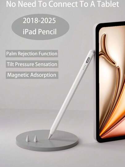 1 pieza Lápiz Stylus Capacitivo Universal Activo, Compatible con iPhone, Tabletas Apple, Incluye: 1 Cable de Carga + 2 Puntas de Repuesto