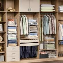 Stackable Closet Organizers And Storage 4Tier Stackable Storage Bins Foldable Closet Shelf Organizer Basket Clothes Organizers And Storage Shelves For Home Bedroom Closet Organizer System