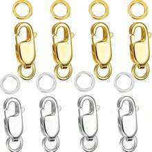 Stainless Steel Lobster Claw Clasp & Closed Jump Ring, 14K Gold Necklace Clasp & Jewelry Making Findings, Extender For Jewelry Bracelet - Multicolor - View 5