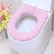 1pcs O-Shaped Knitted Toilet Seat For All Seasons, Washable Toilet Seat, Toilet Seat Cover, Elastic And Thickened Toilet Seat Washer