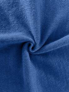 Suéter informal de talla grande de un solo color, estilo minimalista para uso diario, para invierno