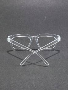 1/2pairs Men Square Frame Simple Delicate Classy Aesthetic Popular Design Clear Glasses For Back-To-School Essentials,Reading,Office Outfit Accessories