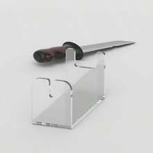 Acrylic Knife Display Stand Fixed Blade Knife Collection Display Stand Holder For Single Knife Home Decor Kitchen Items Kitchen Accessories Kitchen Kitchen Tools - Transparent - View 6