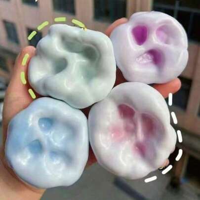 1pc Super Fun Stress Relief Soft Mochi Squishy Toy, Elastic Mochi Ball That Slowly Compresses And Changes Color, Handmade Mochi Ball, Novelty Toy Suitable For Classroom Rewards, Office Entertainment, Birthday, Holiday Parties, Thanksgiving, Easter, Halloween, Christmas Gifts