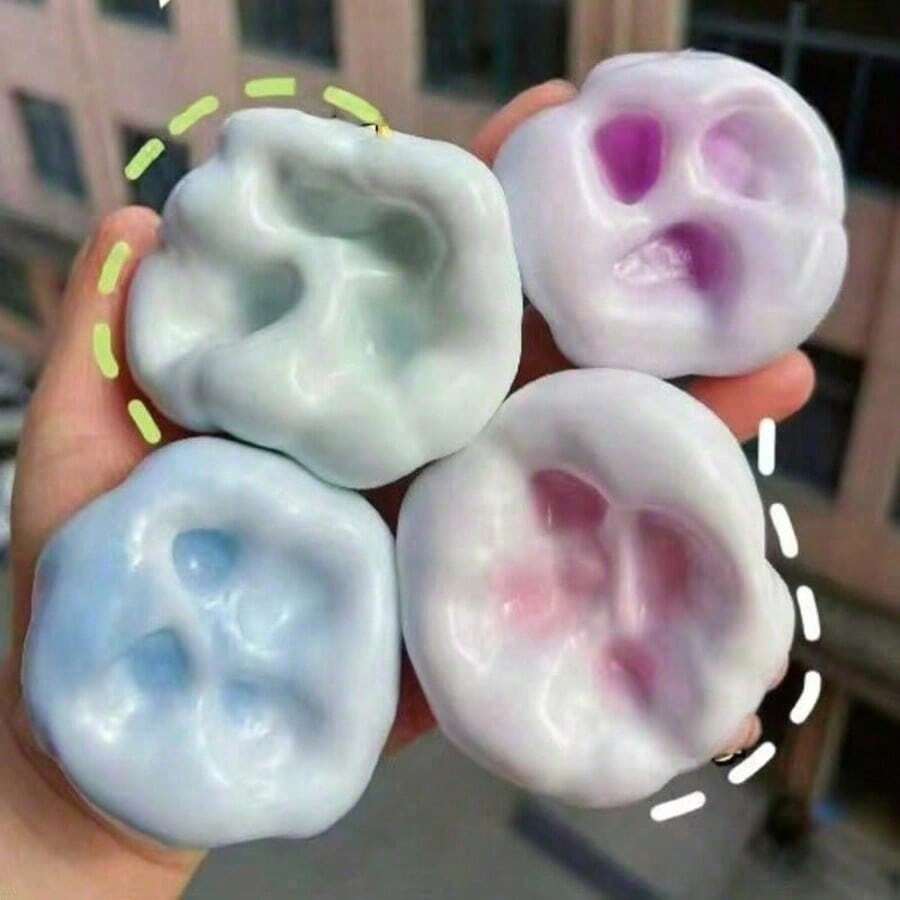 1pc Super Fun Stress Relief Soft Mochi Squishy Toy, Elastic Mochi Ball That Slowly Compresses And Changes Color, Handmade Mochi Ball, Novelty Toy Suitable For Classroom Rewards, Office Entertainment, Birthday, Holiday Parties, Thanksgiving, Easter, Halloween, Christmas Gifts - Multicolor - View 1