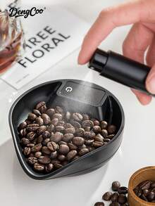 Dengcoo 1个可充电ABS材质咖啡秤、茶叶秤、珠宝秤，高精度0.1克数字秤，二合一咖啡豆托盘和秤，带去皮功能，适用于手冲咖啡和意式浓缩咖啡 - 電子秤 - 查看 3