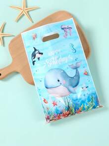 10/25/50 Stücke Meerestier Geschenktüte, Geschenkverpackungstüte, Unter-dem-Meer Party Gastgeschenktüte mit Wal, Qualle, Delfin Design, Tragetasche, Baby Dusche Kleine Geschenktüte, Geschenkverpackungstüte, 1. Geburtstag Party Deko, Gender Reveal Party Zubehör, Baby Jungen & Mädchen Party Deko, Baby Dusche Party Zubehör, Erste Geburtstag Party Deko