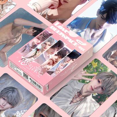 Love And Deepspace Qin Car Photo Card Set, 55-Piece 3-Inch HD LOMO Cards, Gift Box Set, For Otome Game Female Fans Collection, Sci-Fi Romantic Fantasy Series, Virtual Boyfriend Character With Abs Aesthetics, Mini HD Color Printed Cards, Suitable For Diaries And Scrapbooks, Romantic Gift For Birthdays And Holidays For Fans