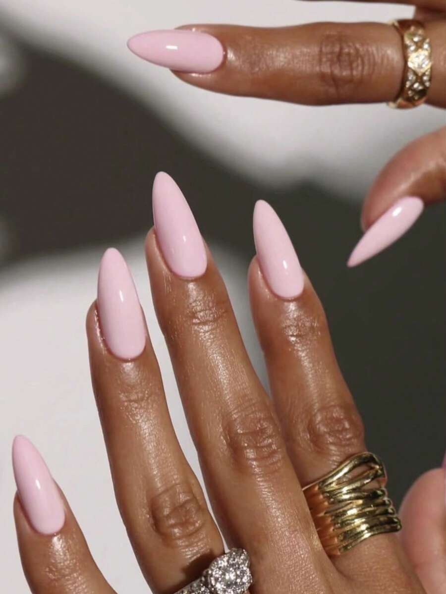 10 Stücke reine handgefertigte Aufklebe-Nägel, mittlere Nägel, Mandelform, süß, cool und würzig, reine rosa Nägel, Raffinesse und Weiße, vielseitig, Y2K, süße Nägel für Damen und Mädchen, für Frühling, Sommer, Herbst, Winter, Festivals, Partys und den täglichen Gebrauch