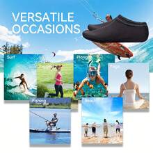 男女通用水鞋、沙滩鞋、瑜伽鞋、凉鞋、户外游泳鞋、潜水鞋、防滑、保护脚趾、厚底、浮潜鞋 - 黑色 - 查看 7