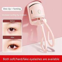 OBOVAY USB Rechargeable Electric Eyelash Curler - Fast Heating, Home Use Electric Eyelash Curler, Silicone Material With Heating, Anti-Scald Design, Long-Lasting Curl, White, Rechargeable Heated Eyelash Curler, Portable Makeup Tool - Multicolor - View 2