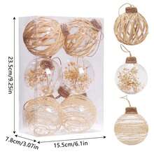 6PCS Christmas Ball Ornaments Set With Top Tier Surface Finishing Processes Decoration Suitable For Weddings Engagements Home Decor Christmas Decorations Room Decor Winter Christmas Decorations Home Christmas Gifts Christmas Decor