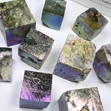 1pc Sphalerite Dragon Head Carving/Skull/Square - Handcrafted Iridescent Multicolor Ornament, Unique Birthday Gift For Women, Home & Office Desk Decor, Collectible Art, Dragon Decor, Office Decoration, Mythical Decor, Iridescent Finish, Intricate Detailing, Fantasy Decor, Highquality Ornament, Fantasy Sculpture, Fantasy Lovers-Christmas And Halloween Gifts - 彩色 - 查看 4