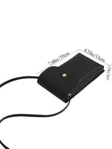 1pc PU New Fashion Large Capacity Casual Versatile Colorblock Vintage Floral Material Luxury High-End Elegant Elegant Women's Phone Storage Retro Wallet Student Portable Storage Phone Coin Multi-Layer Phone Bag Suitable For Office White-Collar Workers Commuters College Students Daily Use Printed Small Bag - Black - View 3