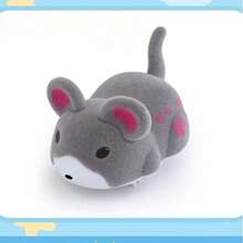 3 colori Giocattolo automatico per animali domestici, Topo di peluche motorizzato carino per gatti e cani, Giocattolo di topo vibrante realistico per l'addestramento di gattini, Regalo divertente, Inversione di direzione premendo il pennello all'indietro se il topo continua a girare - Multicolore - Visualizzare 20