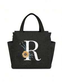 1 buc Geantă termică cu buzunar dublu Geantă de prânz cu capacitate mare, cu imprimeu de floarea-soarelui, pentru studenți, geantă termică pentru mese, geantă termică portabilă pentru picnic, geantă de prânz termică pentru birou, geantă de prânz școlară, geantă de prânz izolată pentru cutie de prânz, recipient pentru prânz pentru serviciu, birou, vacanță, pentru bărbați, pentru femei, pentru camping, cutie de prânz școlară, geantă de prânz multifuncțională pentru femei, cutie de prânz pentru școală, geantă impermeabilă pentru călătorii