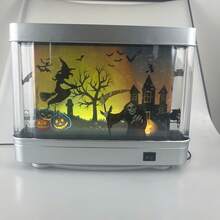 Halloween Desktop Decor Lamp, Halloween Atmosphere Decor Table Lamp, Room Decor Night Light, USB Powered