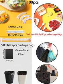 90-100 Pcs/190-200 Pcs Clear Plastic PE Thin Film Lids, Preserve Freshness Of Food, Kitchen Supplies