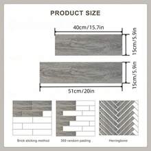 10pcs/Set Peel And Stick Vinyl Wood Grain Floor Tiles, Easy To Install Self-Adhesive Waterproof Scratch-Resistant Floor Stickers For Bedroom, Living Room, Kitchen