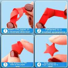 Neue Farbverlauf Stern Origami Streifen, Sterne falten als Geschenkwahl, bunte handgemachte Pentagramm Glückssterne, lustiges Geschenk für Lehrer, Freunde, Liebhaber - Verschiedenfarbig - Übersicht 5