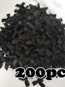 (200 piezas/50 piezas por bolsa) Lazos de cinta de 4 cm de colores surtidos, para envolver regalos y hacer pinzas/diademas para el cabello