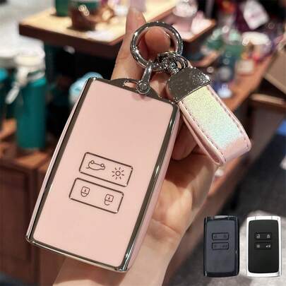 Key Fob Cover, Key Case Cover For Renault Captur, Koleos, Kadjar, Arkana, Megane, Dacia Duster, Sandero, Stepway & Smart Remote Control Fobs Keychain Christmas Gift