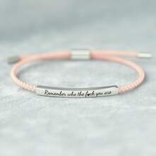 Inspire Bracelet Remember Who F You Are/DONT LET HARD DAYS WIN - Elegant Design With Unique Patterns And Tone - 黑金色 - 查看 6