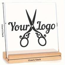 2D Plat 1pc Customizable Acrylic Logo Display Board Personalized Corporate Sign, Versatile Indoor & Outdoor Decor, No Electricity Needed.