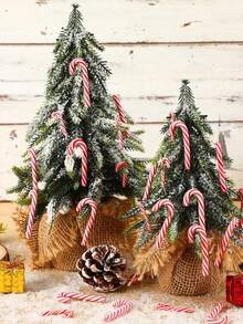 30 Stück Mini Weihnachts-Zuckerstangen Deko, Künstliche Zuckerstangen Pfefferminz Ornamente Weihnachtstisch Streudeko Rot und Weiß Zuckerstangen Vase Füllung für Dekorationen, Party Geschenke, Bastelbedarf