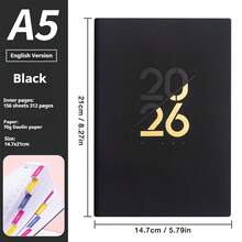 2025-2026 年每周和每月计划笔记本，8*6 英寸，204 页，螺旋装订每日计划整理器，提高工作效率，适合返校和办公室 - A5 - 查看 25