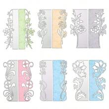 6pcs Metal Flower Cutting Dies, Carbon Steel Cutting Molds For DIY Paper Card Crafts, Scrapbooking, Greeting Cards, Home Decor Projects