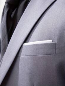 Men's Suits, Men's Business Casual Style, Including Solid-Color Suit Jackets And Trousers. Elegant Men's Suits, Suitable For Work Commuting, Casual Occasions, Weddings, Dances, And Business Venues. - Xám - Xem 9