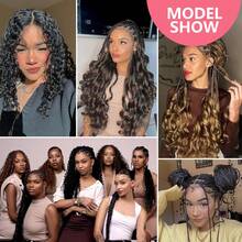 1-6Packs French Curl Braiding Hair 12/16/24Inch French Curl Crochet Braids Short Curly Crochet Hair Skin-Friendly Bouncy Synthetic Knotless Braiding Extensions