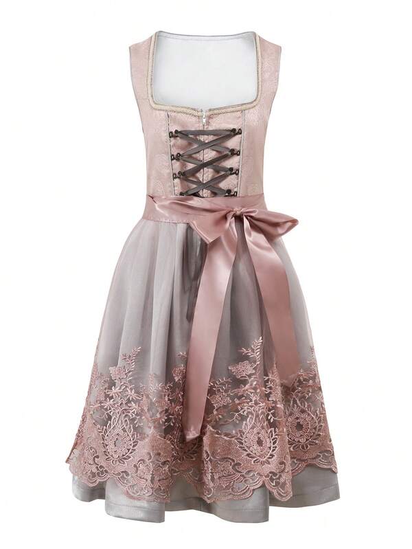 ii Women's Oktoberfest Costume 2 Pcs Dirndl Dress German Beer Costumes Outfit For Carnival