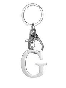 1pc Elegant Silver Letter Keychain, A-Z Alphabet Pendant, Fashionable Alloy Key Chain, Can Be Hung On Bags Or Car Keys, Perfect Accessory For Daily Use, Also A Great Gift For Couples, Friends And Family - Multicolor - View 30