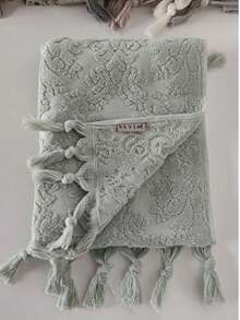 100% Cotton Hand Towel 50x90 Cm | Soft, Stylish, And Durable | Everyday Use | MADE IN TURKEY - Green - View 2