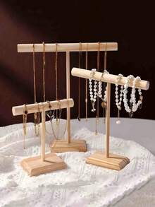 1pc Jewelry Holder, Jewelry Organizer Stand, Wooden Jewelry Bracelet Watch Display Tower, Bangle Scrunchie Necklace Holder Storage Stand Valentine Day