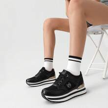 Weide Tenis Mujer Plataforma, Zapatillas de Mujer Cómodas y Estilosas para Deportes y Actividades al Aire Libre - Negro - Ver 11
