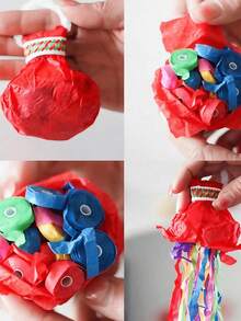 1/3/5pcs Set Party Confetti Bomb, Hand Throw Streamers, New Year Parties, Colorful Confetti, Birthday,Wedding Toss Confetti Ribbons, Celebration Prop For Party/Birthday, Photo Shoot Atmosphere, No Mess Multi-Color Paper Streamer, Hand Throw Confetti Streamers For Birthday, Propose, Engagement, Wedding, Graduation, Bridal Shower Party Favors. - Hand Throwing Streamers - View 3